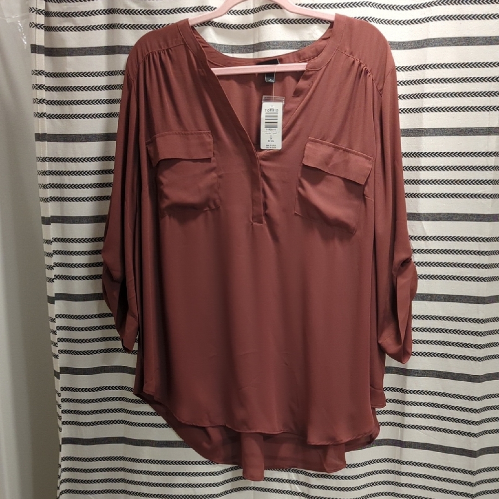 Torrid Size 3 Rust-Colored Blouse